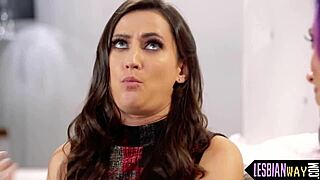 glamour lesbian babes scissor outdoors, cute girlfriend tribbing her stunning friend passionately