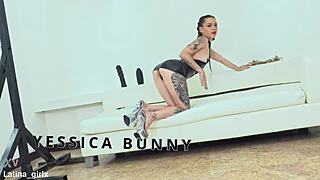 wanna see her small waist stretched by dap tap in bondage? non-stop anal destruction with piss!