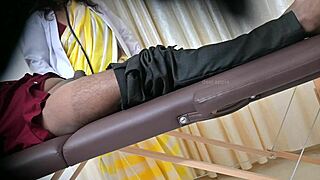 lucky patient gets hot handjob from sexy doctor in hospital