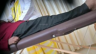 lucky patient gets hot handjob from sexy doctor in hospital