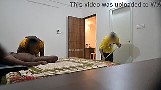 maid deepthroats cock then gets pussy pounded while cleaning