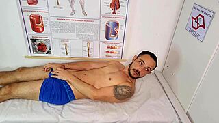 Brazilian nurse stimulates young patient to rock-hard erection during kinky hospital session