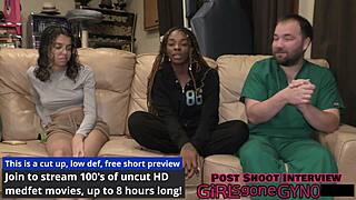 tampa uni giggles through anal fingering and foot fetish exam