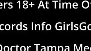 tampa uni giggles through anal fingering and foot fetish exam