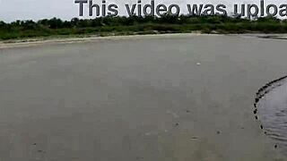 Lukas fucks skinny beach wife's tight pussy doggystyle creampie in public adventure 😈🌊