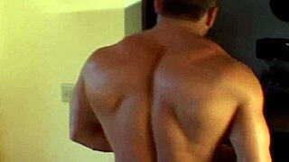 Blonde babe neighbor strips sexy lingerie slowly.