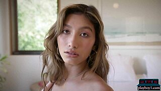 middle eastern babe dominique lobito strips big natural tits softly