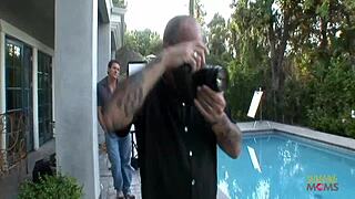 A knock led to wild sex with her huge fake tits milf