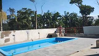 called the builder sunday for pool job but got ready slutty, he jerked off n came for me