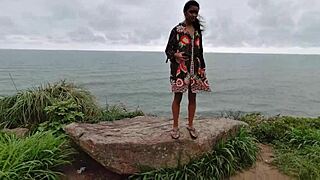 Lukas fucks skinny beach wife's tight pussy doggystyle creampie in public adventure 😈🌊