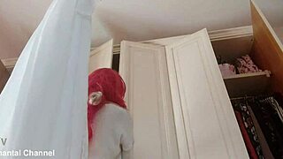 oops upskirt pulls mini skirt reveals wet milf pussy thong cameltoe!