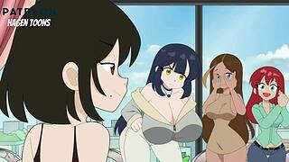 she enters dick sucking contest slurping monster cocks competitively