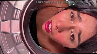 stepsis stuck in washer gets roughly fucked doggystyle by bro