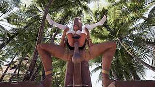 lara croft takes that fat statue dick deep in her ass 3d hentai