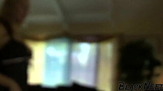 mature blonde takes massive bbc deep in interracial pounding