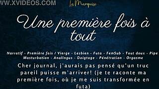 My first futa time ever, French audio has me stroking so hard!