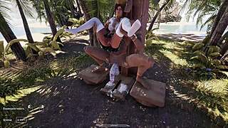 lara croft takes that fat statue dick deep in her ass 3d hentai