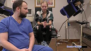 dr tampa gives ava siren her first intense gyno exam backstage