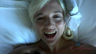 Ever hooked up in Vegas with cute blonde Eliza Jane's intimate pussy eating blowjob?