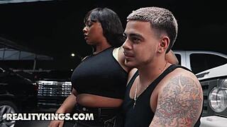 naughty avery jane bends over for jmac's dirty fuck at chop shop