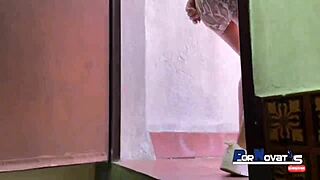 young tiny doll with huge natural tits fucks on terrace with victor bloom outdoors