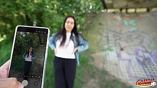 German Scout Picks Up Fit Slim 18+ Viks Angel for Hard Casting Couch Fuck