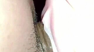 kissy blowjob close up then desk fuck creampie filling her pussy with hot cum