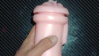 kissy blowjob close up then desk fuck creampie filling her pussy with hot cum