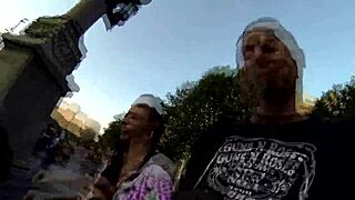 brunette milf in lingerie heels fishnets fucked doggystyle beach bed big cock