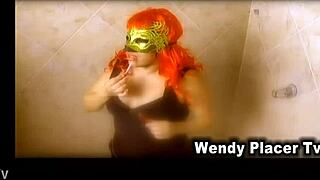 wendy placer gags deep on cock with sloppy handjob skills!