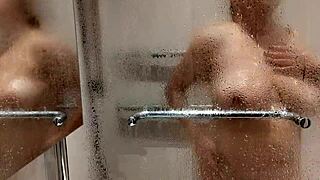 Caught Stepsister's Wet Tits And Pussy In Shower
