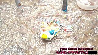 Doctor Aria Nicole and Doctor Tampa Try on Latex Gloves Backstage