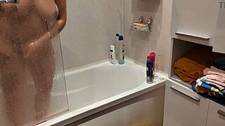 Caught Stepsister's Wet Tits And Pussy In Shower
