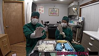 Doctor Aria Nicole and Doctor Tampa Try on Latex Gloves Backstage