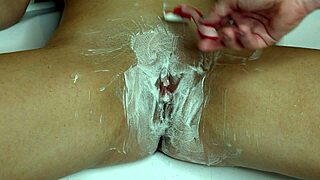 wanna see this hairy pussy get shaved super closeup or what?