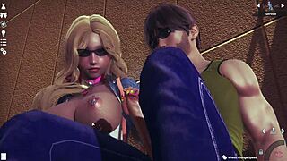 Blonde milf in tight jeans gets public outdoor sex pounding!