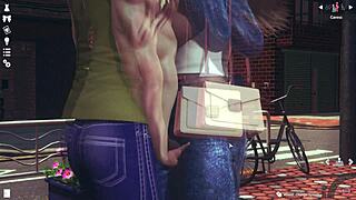 Blonde milf in tight jeans gets public outdoor sex pounding!