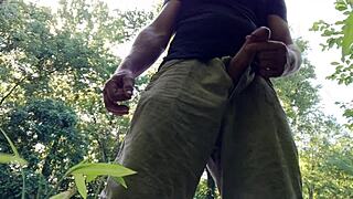 PUBLIC JERKOFF EXPLODES cum everywhere at park unseen!