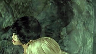 perving on two skinny shemale teens with monster cocks