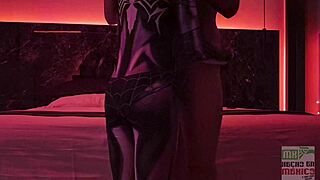 Cosplay Amateur Mexican Black Spider Woman Fucked Petite Tight Pussy