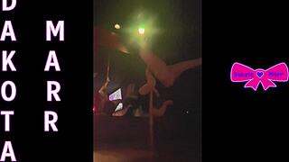 Pole dancing nebraska stripper dakota marr teases hairy pussy on stage?