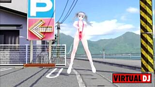 mmd futanari shakes ass in masturbation dance mix 🎶🍑
