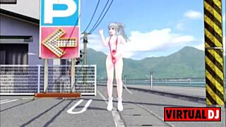 mmd futanari shakes ass in masturbation dance mix 🎶🍑