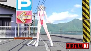mmd futanari shakes ass in masturbation dance mix 🎶🍑