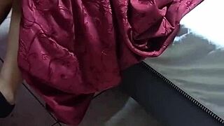 Young peruvian tries lingerie in lima for quick cash deal.