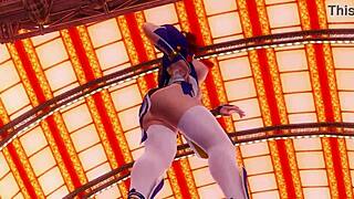 Doa-Ka-F11 W Teases with Nude Panties Dance
