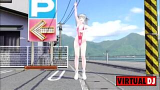 mmd futanari shakes ass in masturbation dance mix 🎶🍑