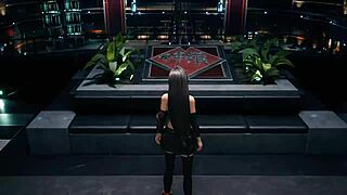 tifa's topless tease on monkey bars