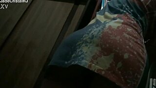 juicy latina housewife teases wet pussy with toy