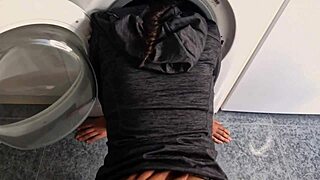 stepsis trapped washer i fuck her ass creampie
